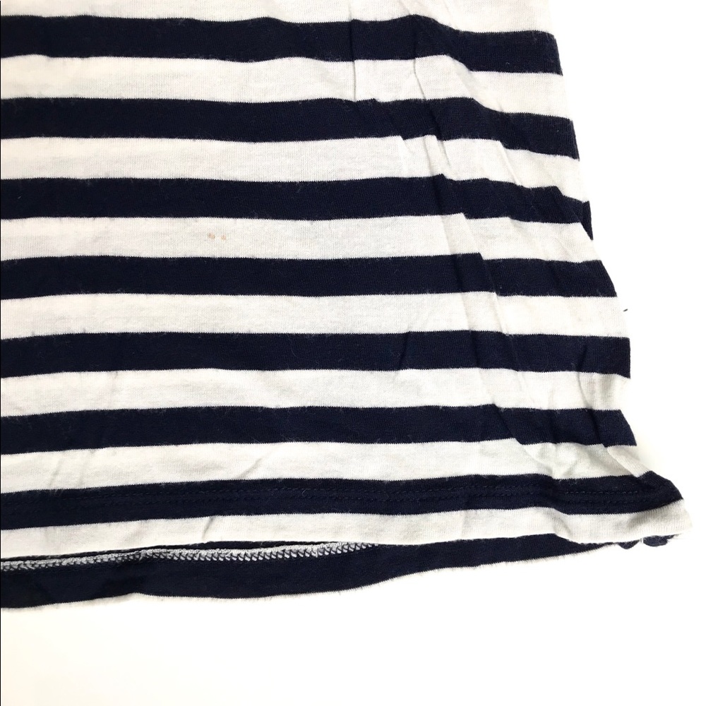 Gap Navy and White Striped Short Sleeve V-Neck Tee Shirt Top Size Small - Picture 3 of 3